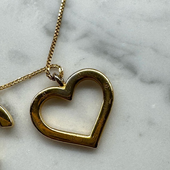 Authentic CHANEL Gold Logo and Heart - Picture 3 of 7
